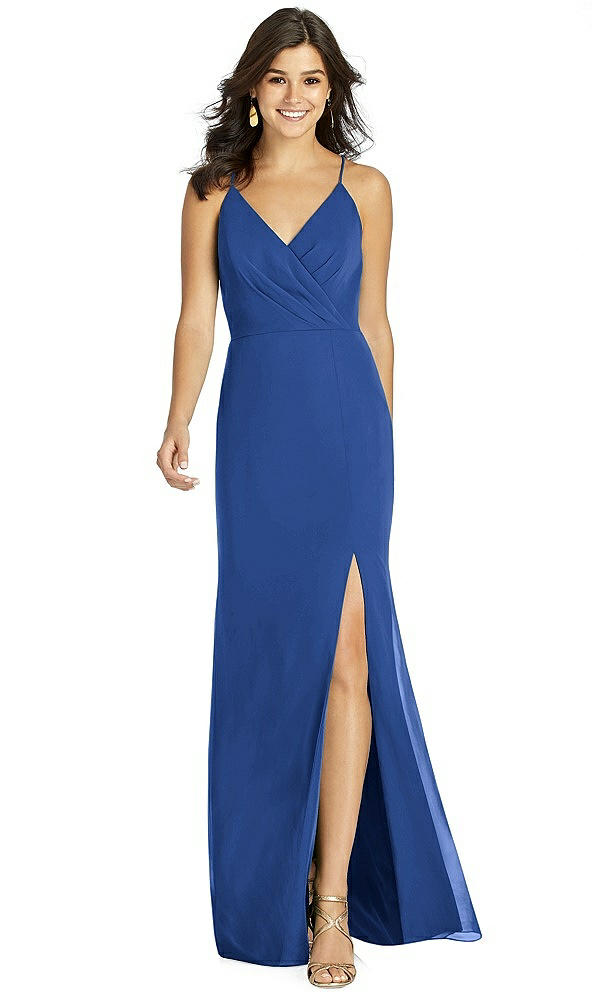 Front View - Classic Blue Thread Bridesmaid Style Cora