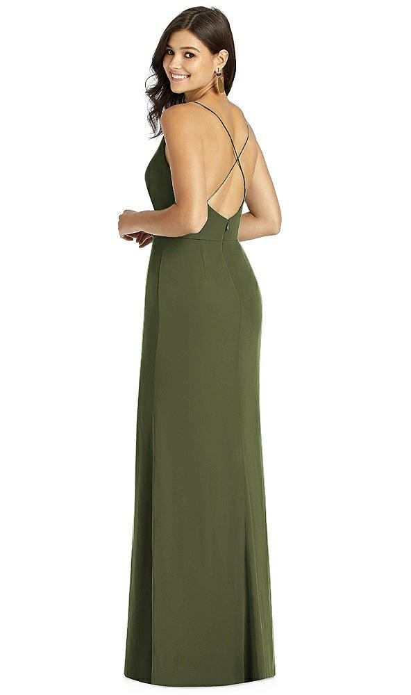 Back View - Olive Green Thread Bridesmaid Style Cora