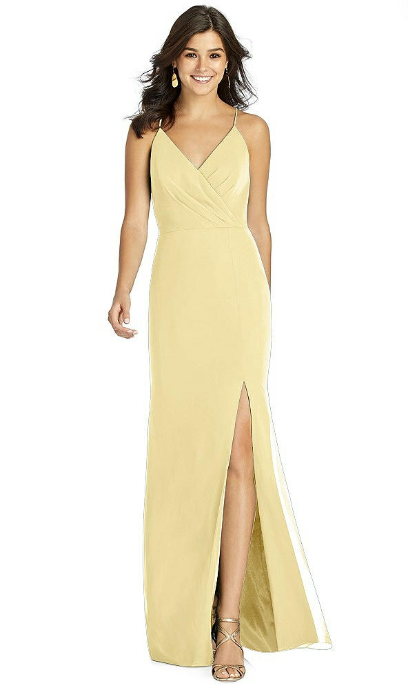 Front View - Pale Yellow Thread Bridesmaid Style Cora