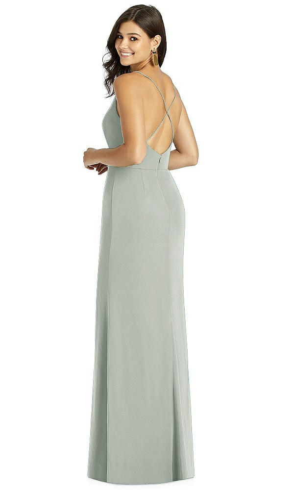 Back View - Willow Green Thread Bridesmaid Style Cora