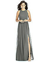 Front View Thumbnail - Charcoal Gray Thread Bridesmaid Style Kailyn