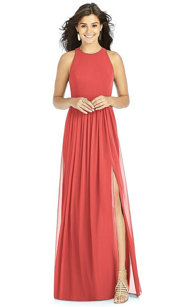 Front View - Perfect Coral Thread Bridesmaid Style Kailyn