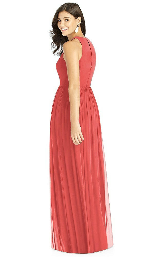 Back View - Perfect Coral Thread Bridesmaid Style Kailyn