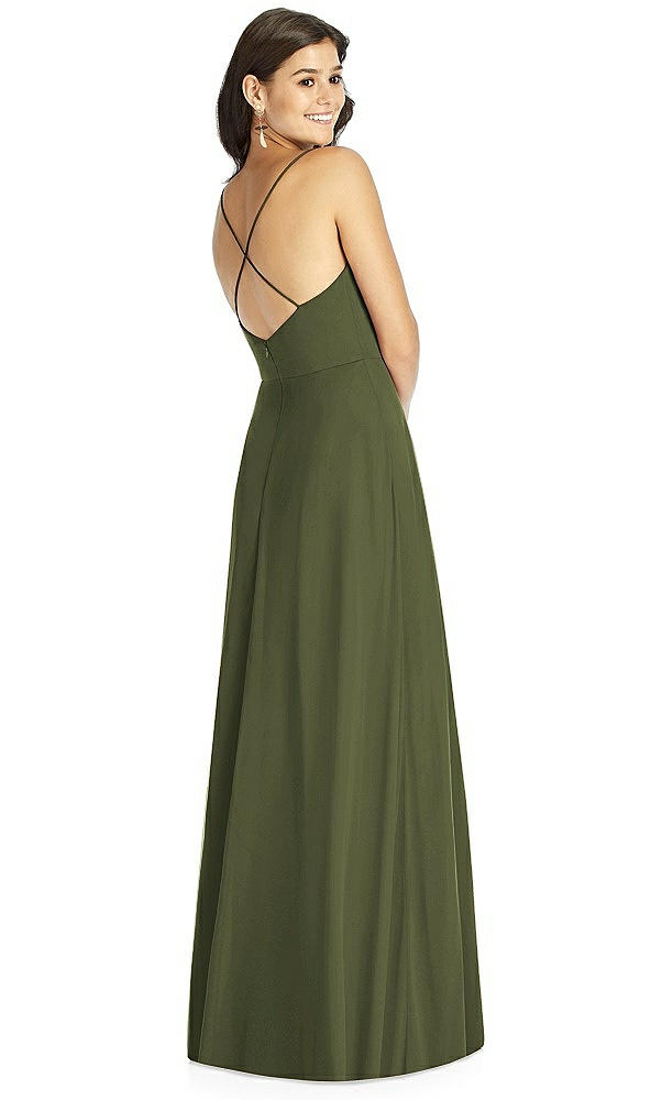 Back View - Olive Green Thread Bridesmaid Style Ida
