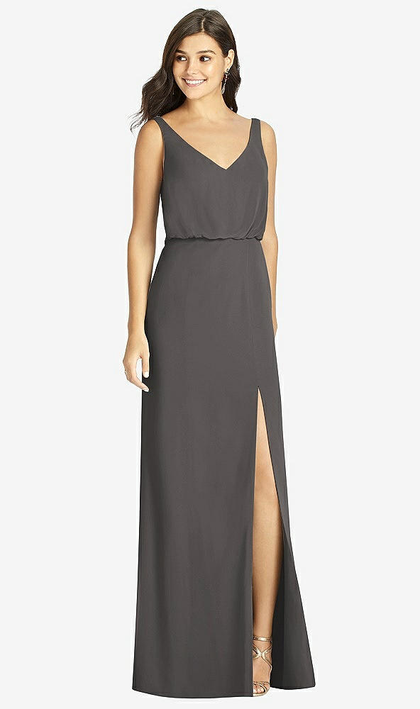Front View - Caviar Gray Thread Bridesmaid Style Ines