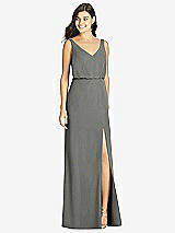 Front View Thumbnail - Charcoal Gray Thread Bridesmaid Style Ines