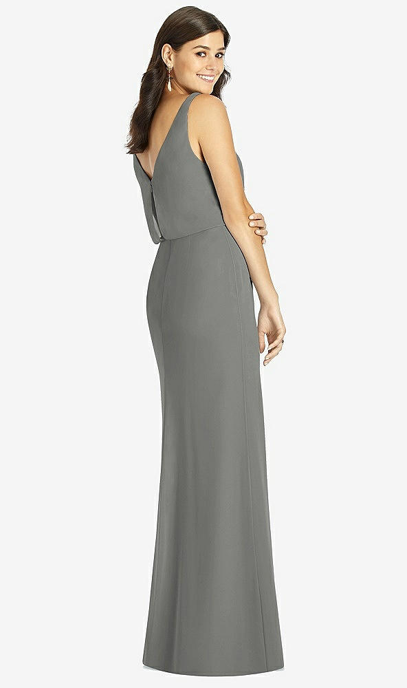 Back View - Charcoal Gray Thread Bridesmaid Style Ines