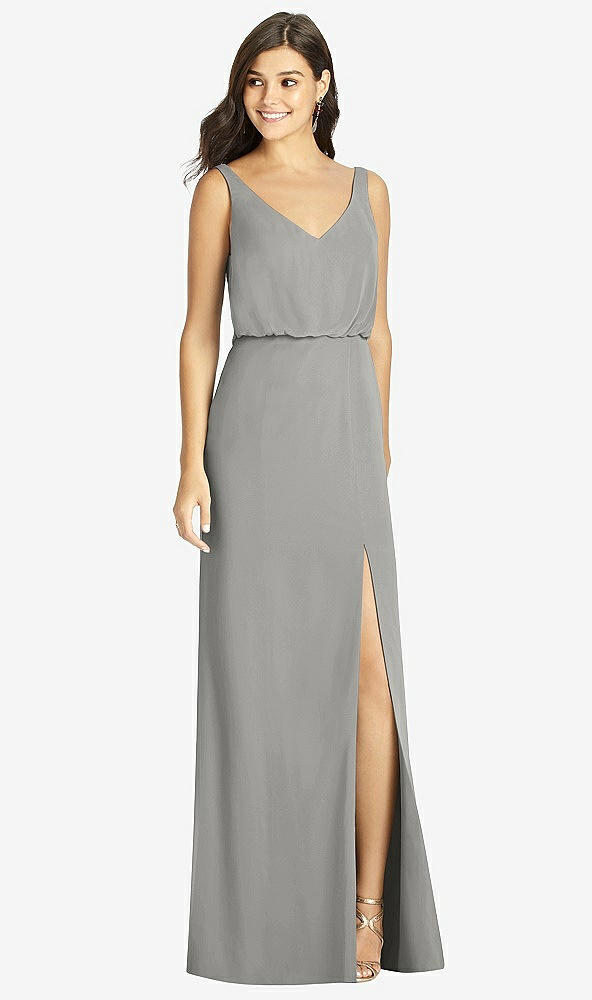 Front View - Chelsea Gray Thread Bridesmaid Style Ines