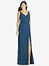 Front View Thumbnail - Dusk Blue Thread Bridesmaid Style Ines