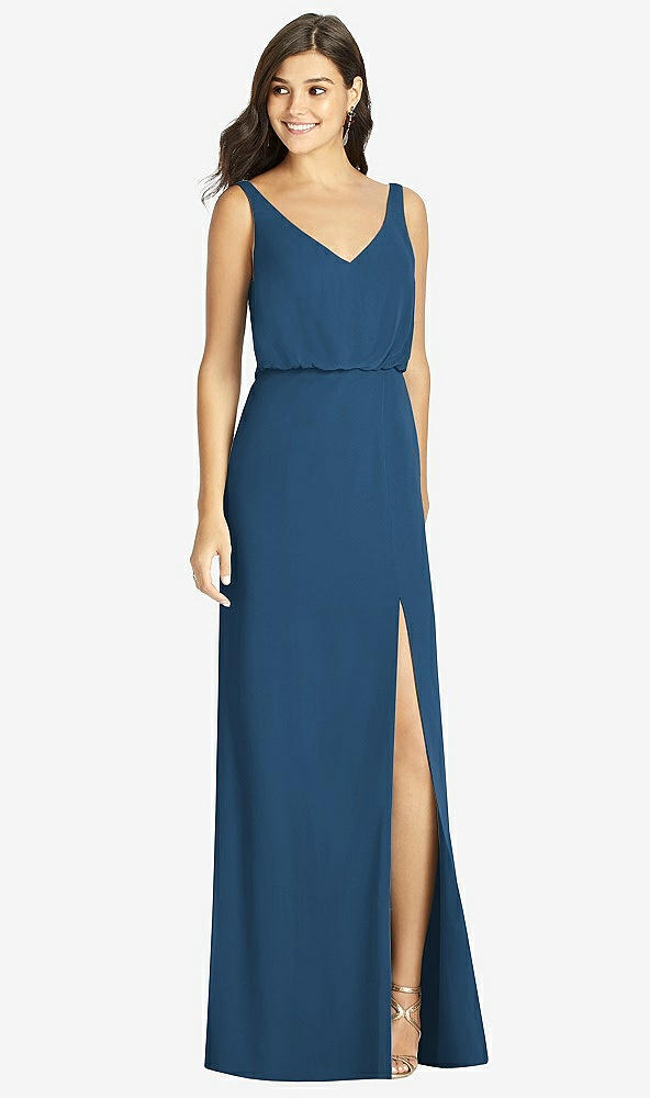 Front View - Dusk Blue Thread Bridesmaid Style Ines