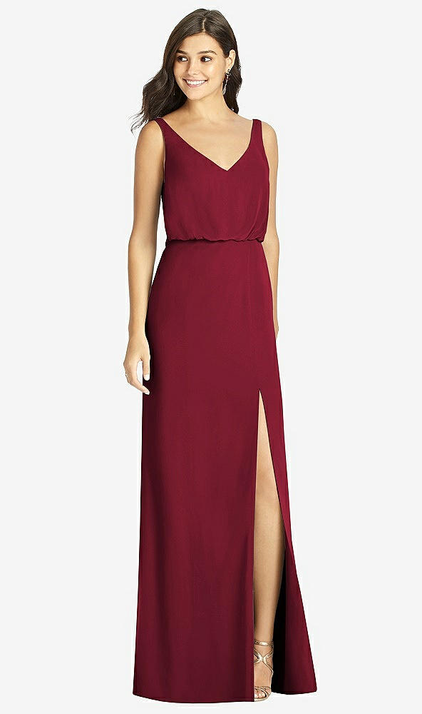 Front View - Burgundy Thread Bridesmaid Style Ines