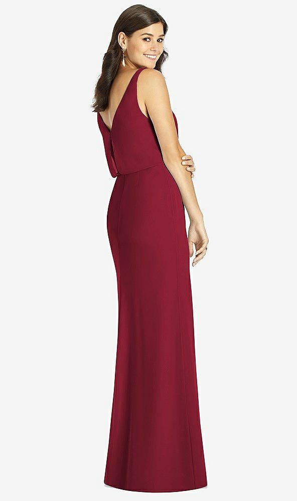 Back View - Burgundy Thread Bridesmaid Style Ines