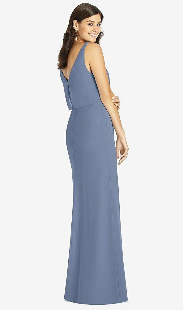 Back View - Larkspur Blue Thread Bridesmaid Style Ines