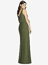 Rear View Thumbnail - Olive Green Thread Bridesmaid Style Ines