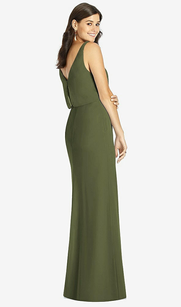 Back View - Olive Green Thread Bridesmaid Style Ines