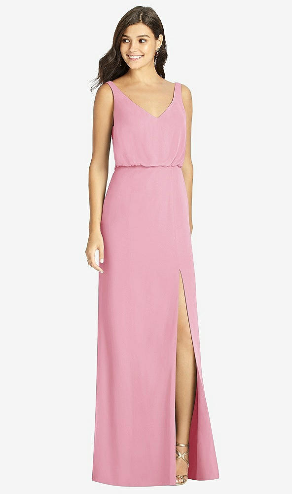 Front View - Peony Pink Thread Bridesmaid Style Ines