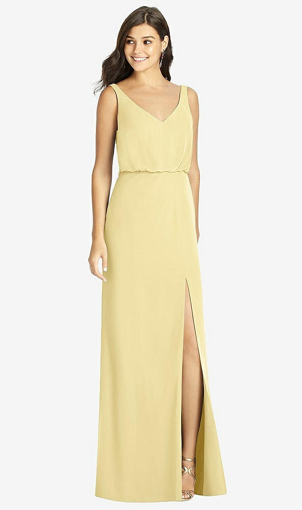Front View - Pale Yellow Thread Bridesmaid Style Ines