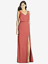 Front View Thumbnail - Coral Pink Thread Bridesmaid Style Ines