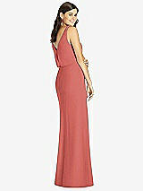 Rear View Thumbnail - Coral Pink Thread Bridesmaid Style Ines