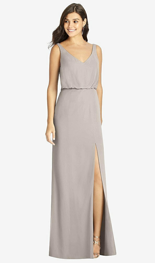 Front View - Taupe Thread Bridesmaid Style Ines