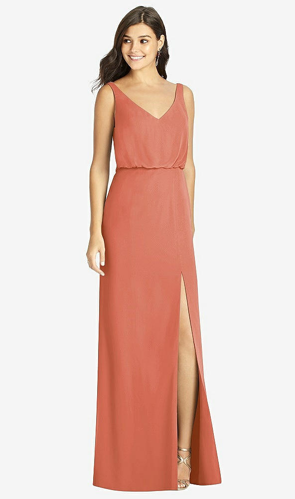 Front View - Terracotta Copper Thread Bridesmaid Style Ines