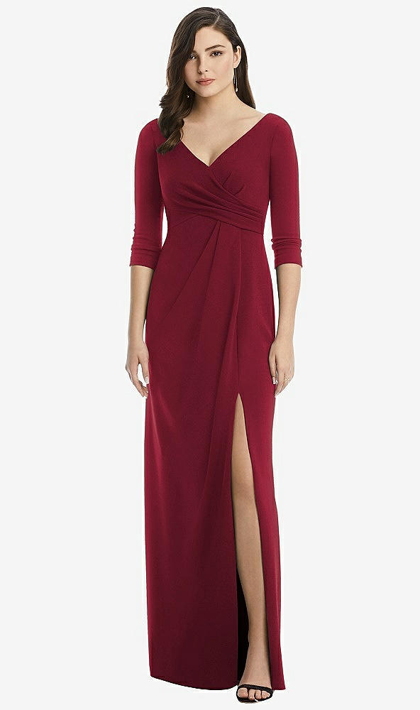 Front View - Burgundy After Six Bridesmaid Dress 6813