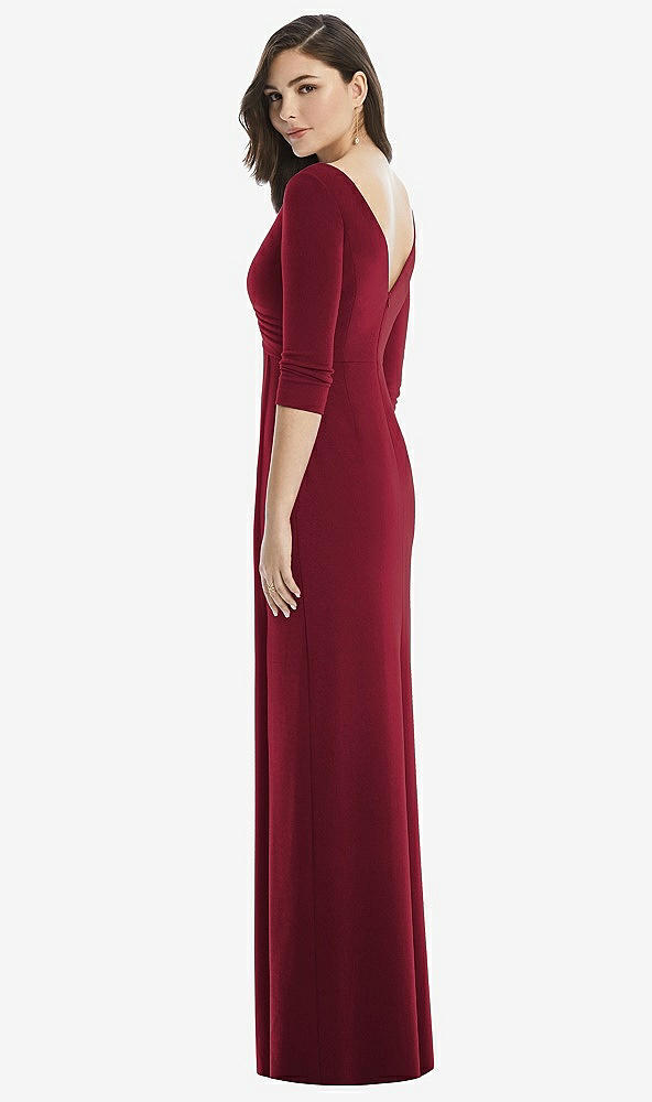 Back View - Burgundy After Six Bridesmaid Dress 6813