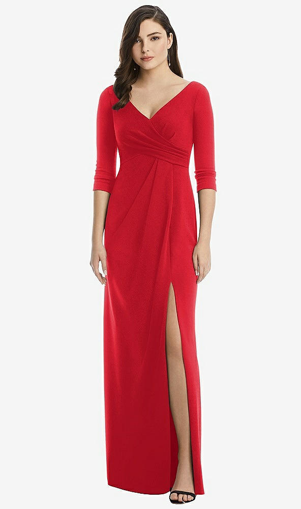 Front View - Parisian Red After Six Bridesmaid Dress 6813