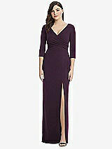 Front View Thumbnail - Aubergine After Six Bridesmaid Dress 6814