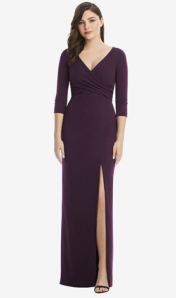 Front View - Aubergine After Six Bridesmaid Dress 6814