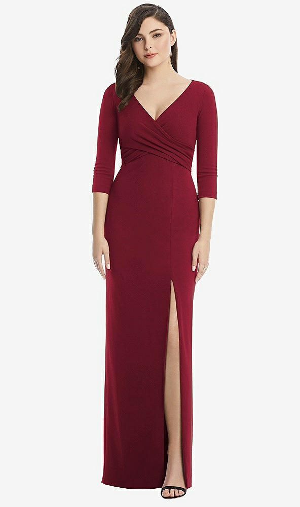 Front View - Burgundy After Six Bridesmaid Dress 6814