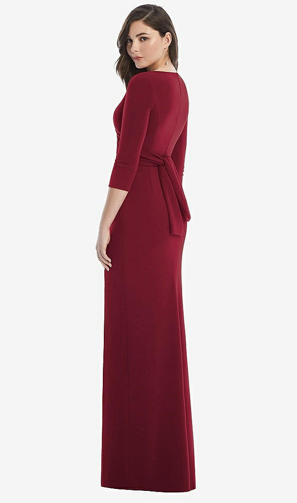 Back View - Burgundy After Six Bridesmaid Dress 6814