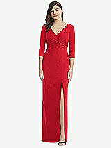Front View Thumbnail - Parisian Red After Six Bridesmaid Dress 6814