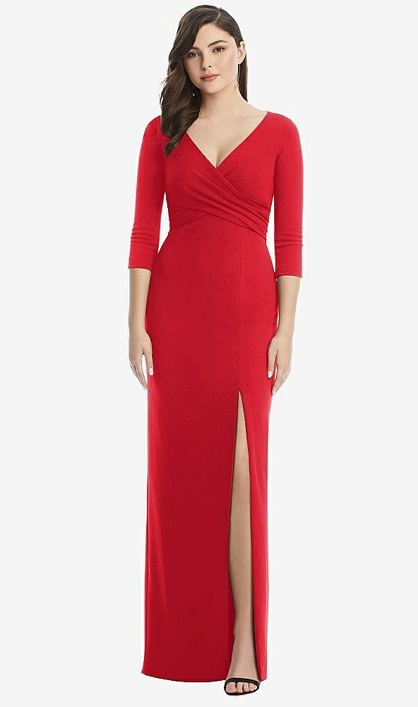 Front View - Parisian Red After Six Bridesmaid Dress 6814