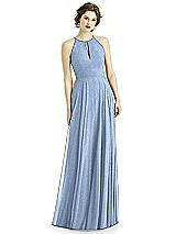 Front View Thumbnail - Cloudy Silver After Six Shimmer Bridesmaid Dress 1502LS