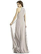 Rear View Thumbnail - Taupe Silver After Six Shimmer Bridesmaid Dress 1502LS