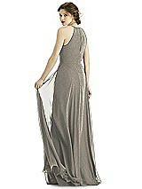 Rear View Thumbnail - Mocha Gold After Six Shimmer Bridesmaid Dress 1502LS