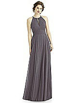 Front View Thumbnail - Stormy Silver After Six Shimmer Bridesmaid Dress 1502LS