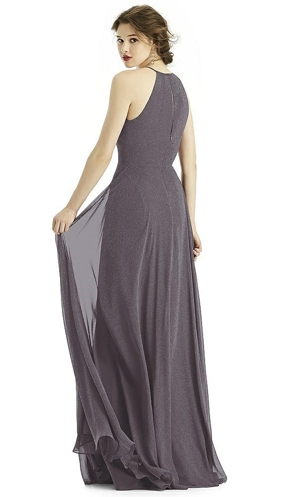 Back View - Stormy Silver After Six Shimmer Bridesmaid Dress 1502LS