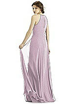 Rear View Thumbnail - Suede Rose Silver After Six Shimmer Bridesmaid Dress 1502LS