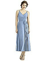 Front View Thumbnail - Cloudy Silver After Six Shimmer Bridesmaid Dress 1503LS