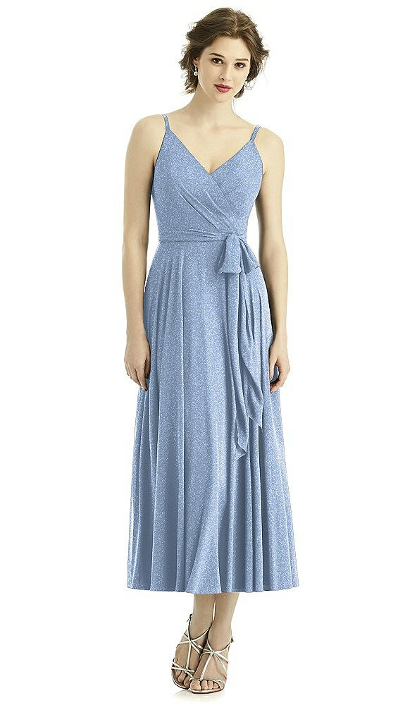 Front View - Cloudy Silver After Six Shimmer Bridesmaid Dress 1503LS
