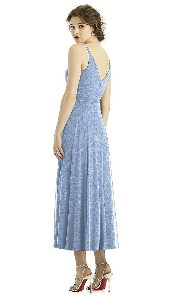 Back View - Cloudy Silver After Six Shimmer Bridesmaid Dress 1503LS