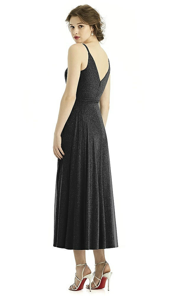 Back View - Black Silver After Six Shimmer Bridesmaid Dress 1503LS