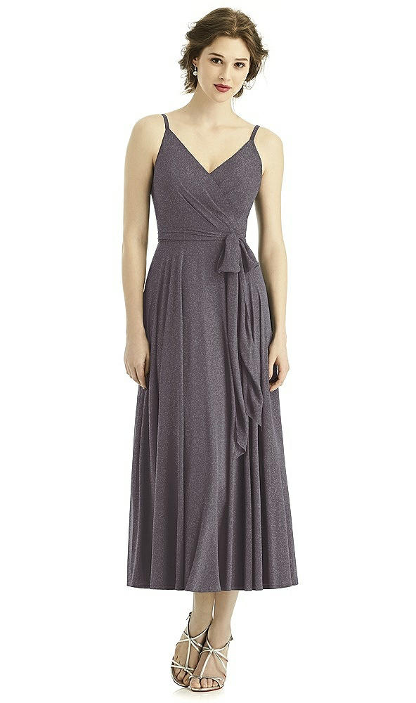 Front View - Stormy Silver After Six Shimmer Bridesmaid Dress 1503LS