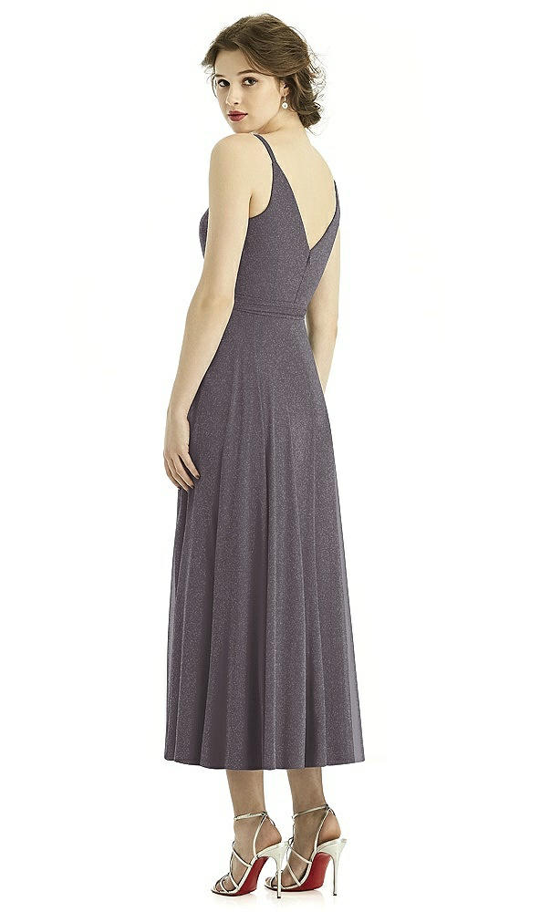 Back View - Stormy Silver After Six Shimmer Bridesmaid Dress 1503LS