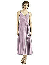 Front View Thumbnail - Suede Rose Silver After Six Shimmer Bridesmaid Dress 1503LS