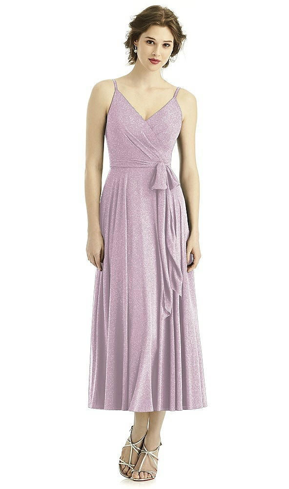 Front View - Suede Rose Silver After Six Shimmer Bridesmaid Dress 1503LS