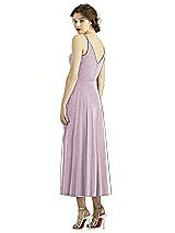 Rear View Thumbnail - Suede Rose Silver After Six Shimmer Bridesmaid Dress 1503LS