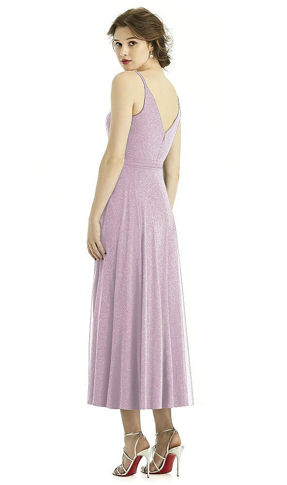 Back View - Suede Rose Silver After Six Shimmer Bridesmaid Dress 1503LS